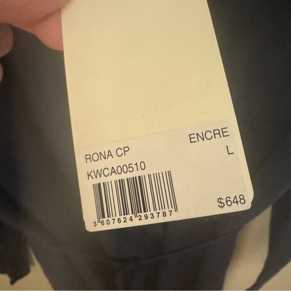 HP🎉 NWT ZADIG & VOLTAIRE Rona 100% Cashmere Long Cardigan Blue Belted Duster LG - Picture 3 of 14